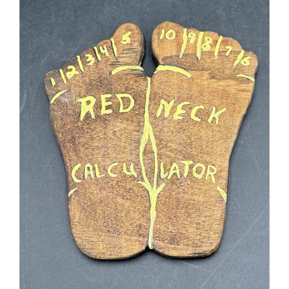 Handmade Wooden Handpainted Redneck Calculator Hillbilly Joke Prank